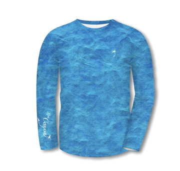 Ocean View Camo / Back Logo - Quick Dry UPF 50+ Mens Long Sleeve